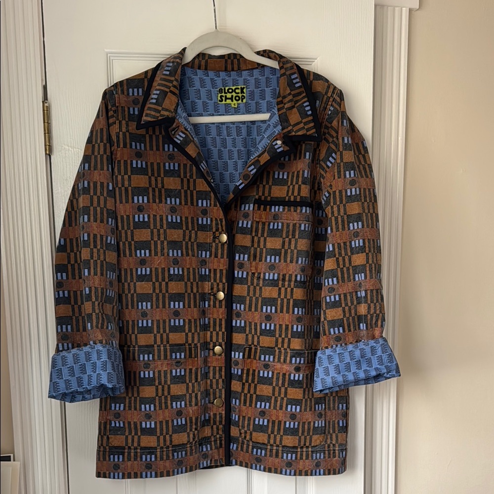 Block Shop Canyon Barn Jacket: Brown Plaid